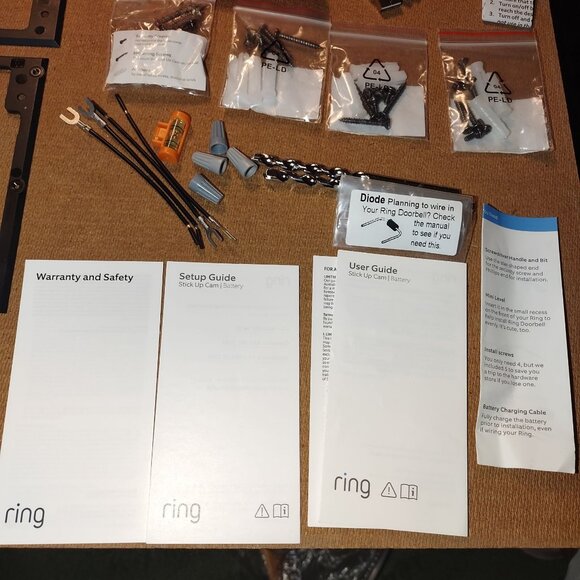 Ring Stick Up Cam Battery Mounting Kit With Tools USB Cables Screws & Setup Guid - Picture 2 of 5